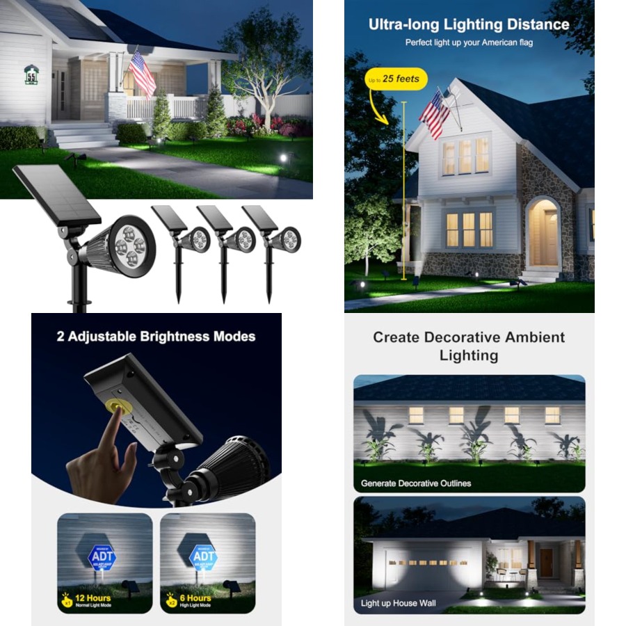Led Flood Light - أضواء شمسية خارجية مقاومة للماء للأشجار