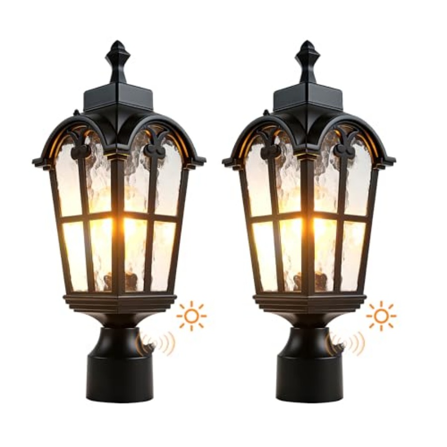 Outdoor Lighting Waterproof - مصابيح عمودية خارجية مزودة بمستشعر، مقاومة