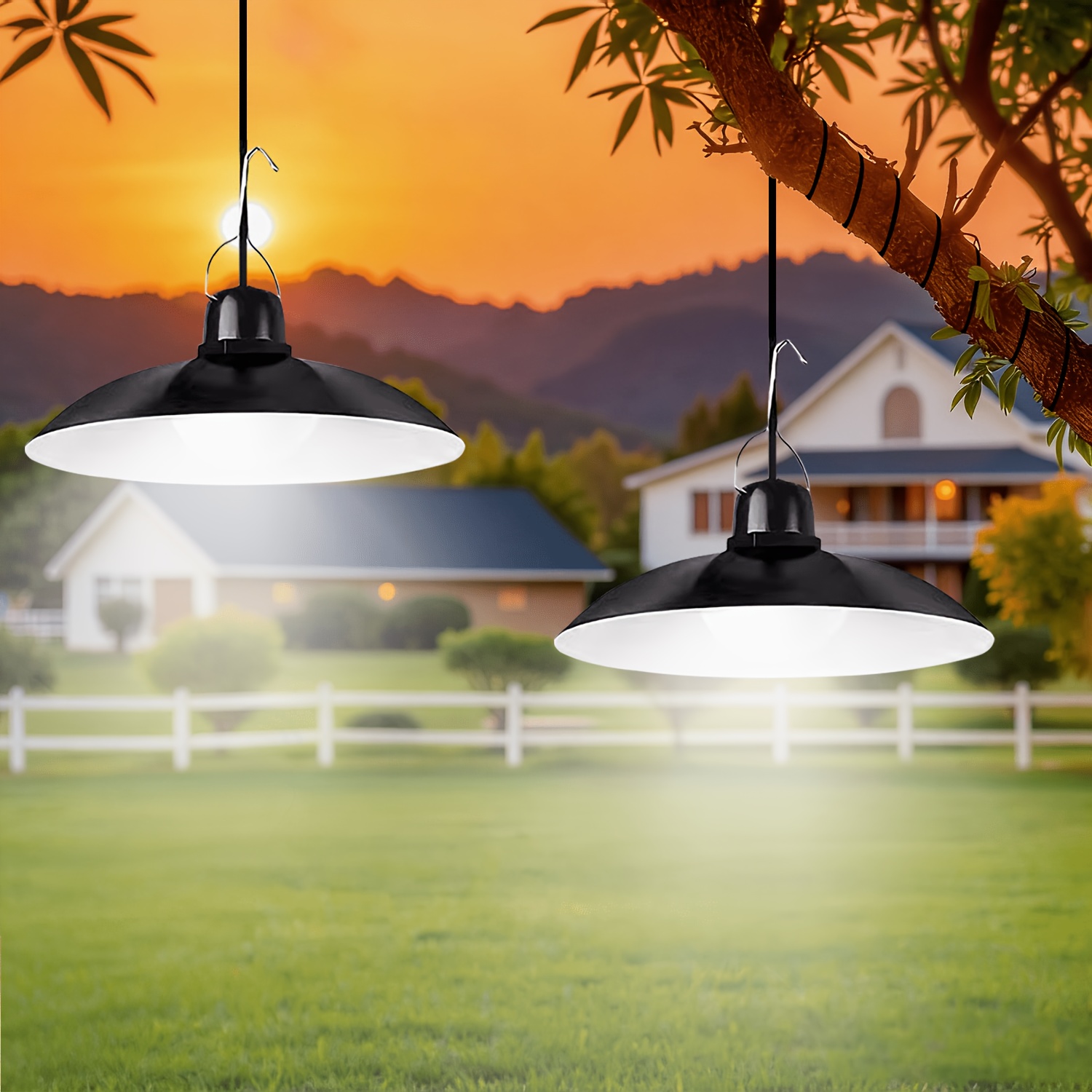 Outdoor Lighting Modern - مصباح معلق شمسي LED للاستخدام الخارجي،