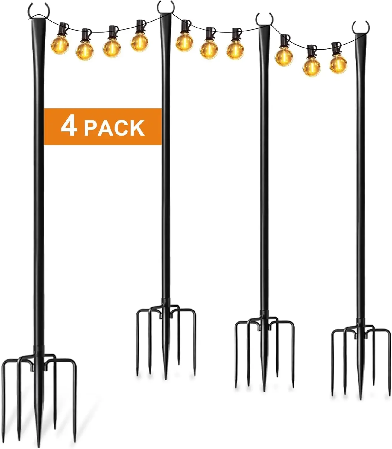 Outdoor Lighting Poles - 4 قطع من أعمدة إضاءة خارجية،