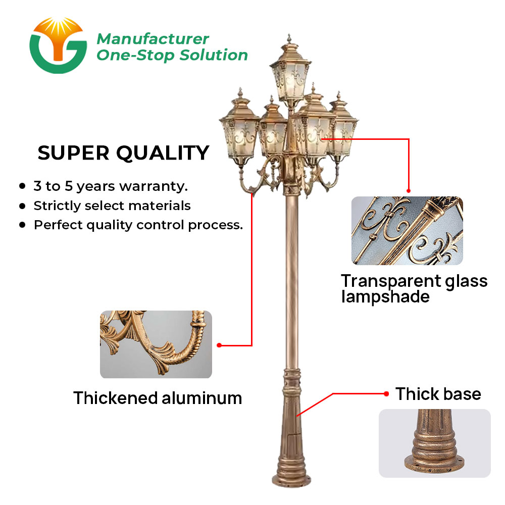 تخصيص في الهواء الطلق 5 رئيس ا - مراجعة Outdoor Lighting Poles وسعره