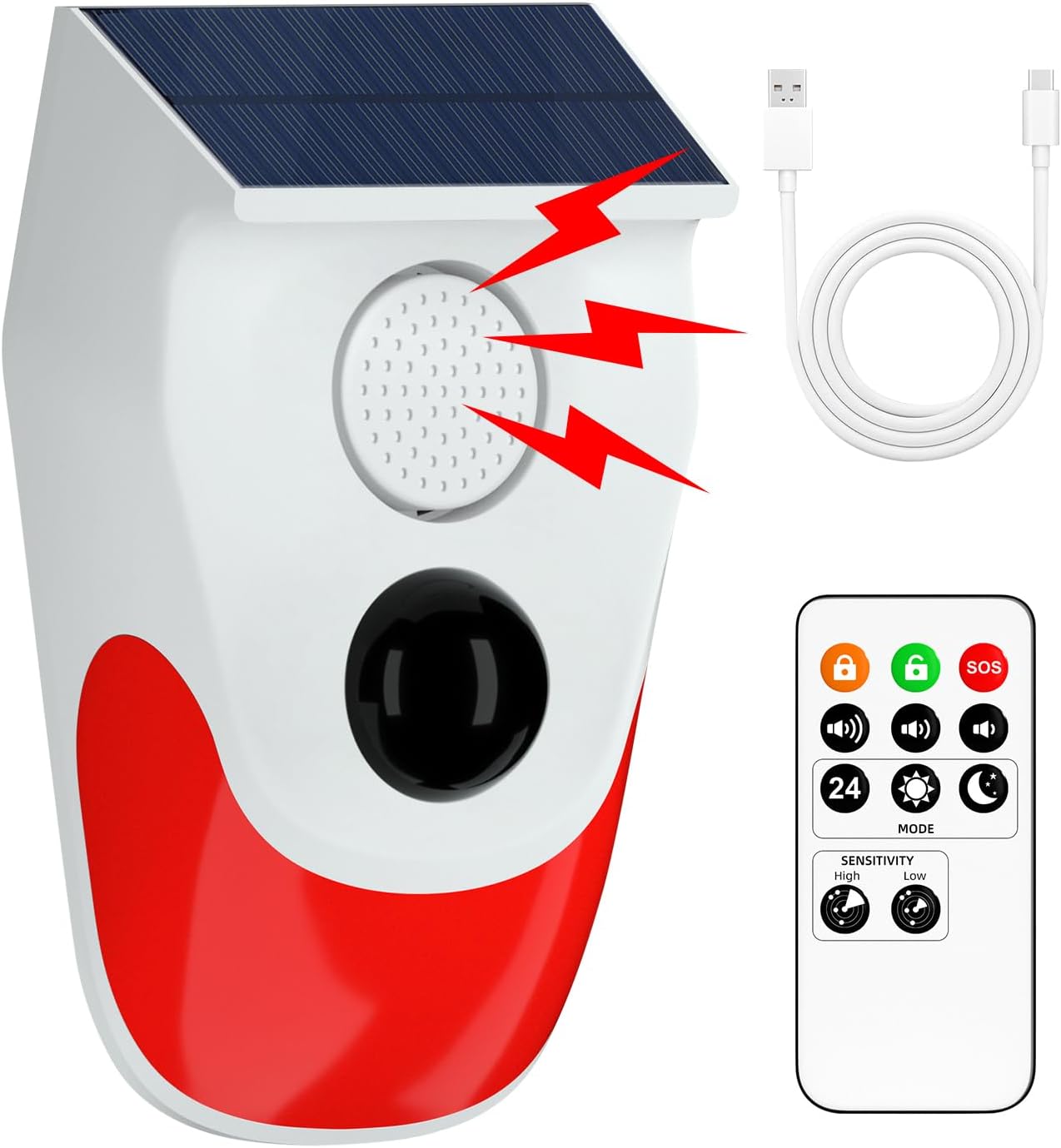 مستشعر الحركة الشمسية إنذار خا - مراجعة Photocell Outdoor Lighting وسعره
