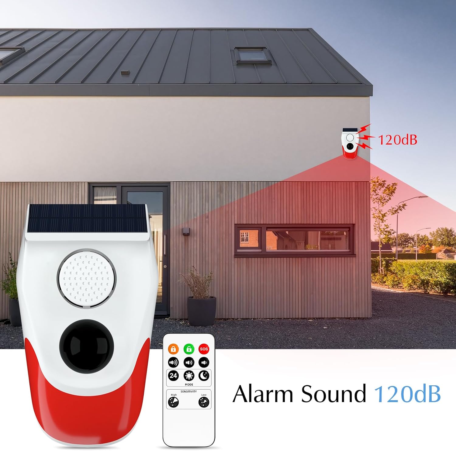 مستشعر الحركة الشمسية إنذار خا - مراجعة Photocell Outdoor Lighting وسعره
