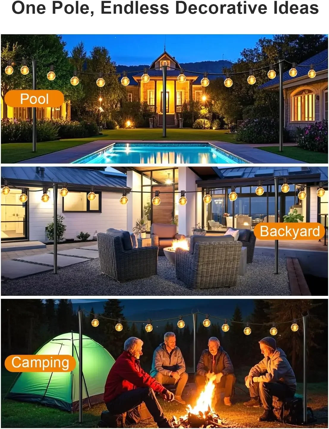 4 قطع من أعمدة إضاءة خارجية، أ - مراجعة Outdoor Lighting Poles وسعره
