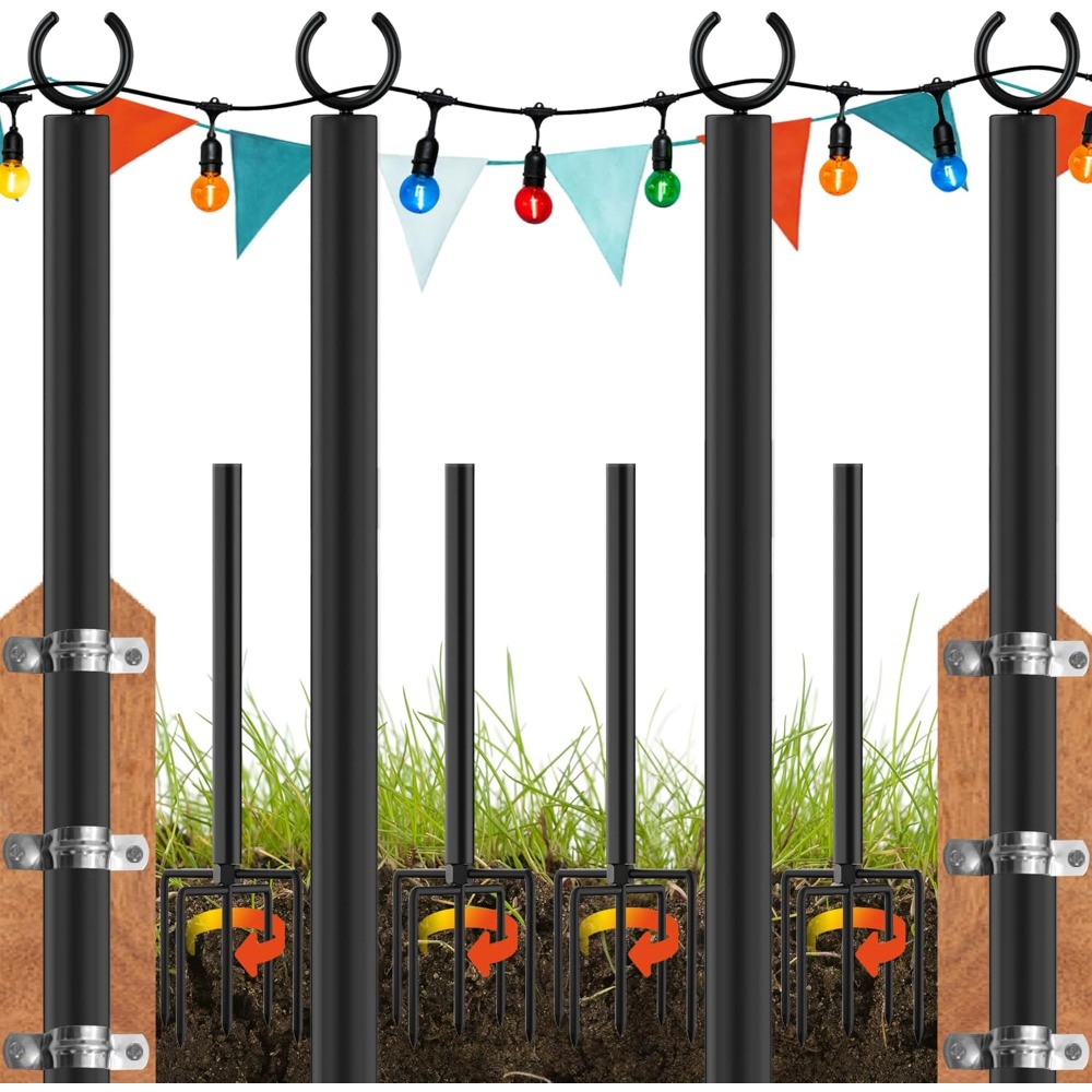 Land·voi 4 عبوات من أقطاب الإض - مراجعة Outdoor Lighting Poles وسعره