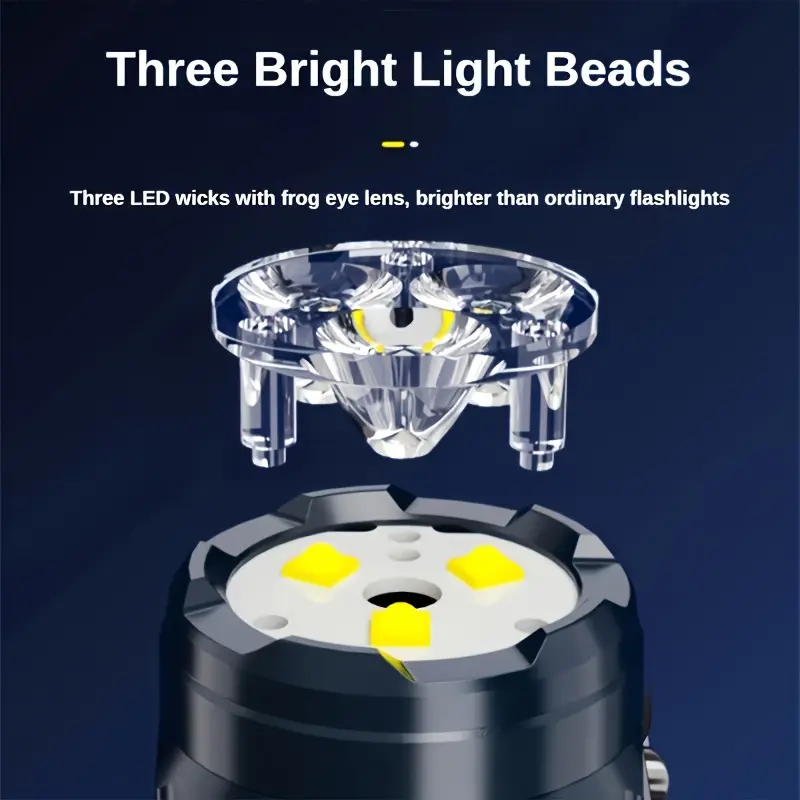 مصباح يدوي صغير 3LED مع مشبك ق - مراجعة Outdoor Lighting Construction وسعره