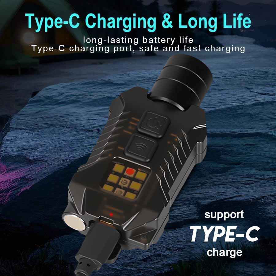 مصباح يدوي EDC قوي قابل لإعادة - مراجعة Led Flood Light وسعره